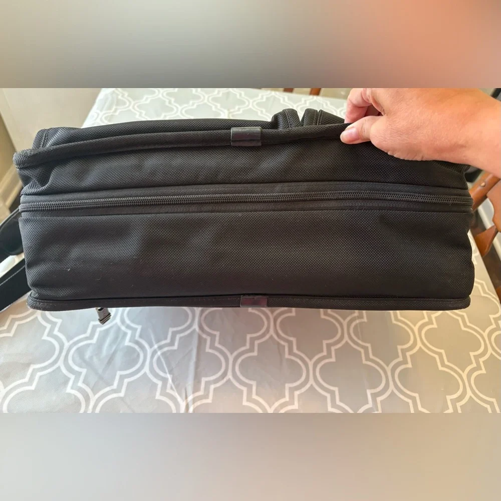 TUMI Alpha Ballistic Nylon W/Leather Trim Expandable Laptop Large Briefcase